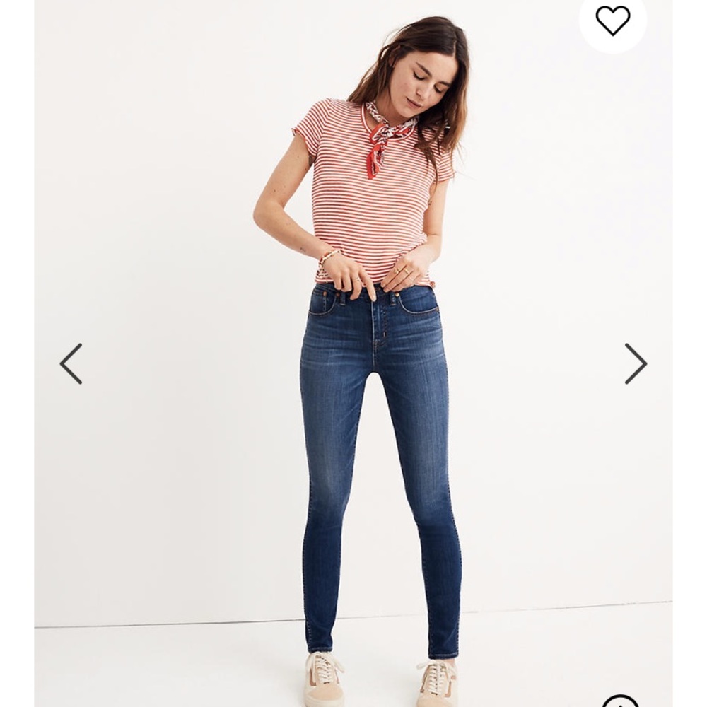 Madewell 10” High Rise Skinny Jeans in Danny Wash